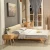 Import Factory direct modern bedroom furniture 150cm queen size wood double bed frame with factory prices from China