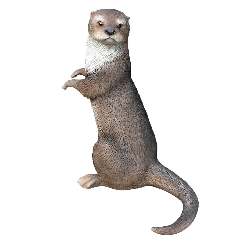 Factory direct sales of realistic wildlife otter sculpture resin animal sculpture