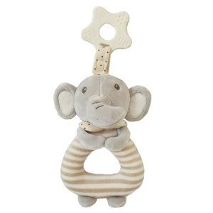 Factory Directly Sell Lovely Cartoon Baby Plush Rattle Toy