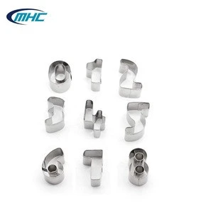 Factory Price DIY Math Number Shaped Metal Cookie Cutter