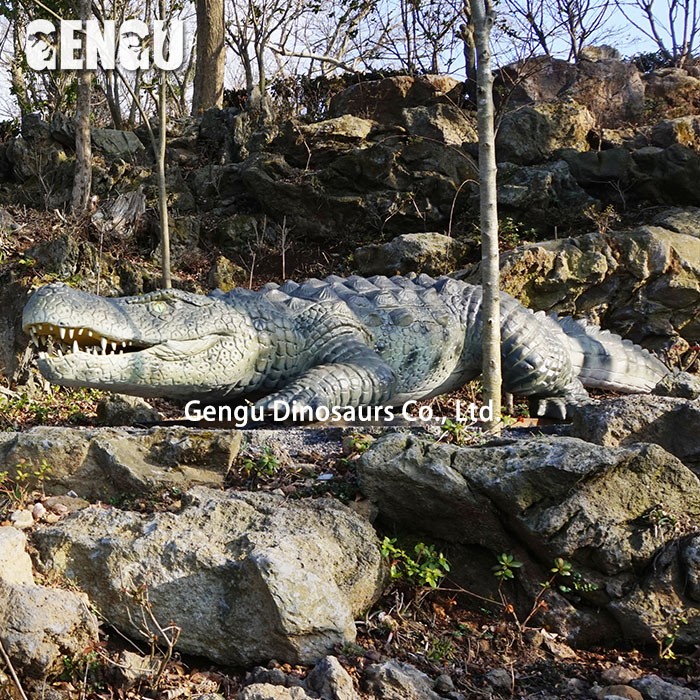 Factory Price Life Size Animal Model Animatronic Crocodile For Sale
