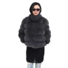 Factory Price Women Winter Fur Coat Real Fox Fur Coat standing collar fur coat