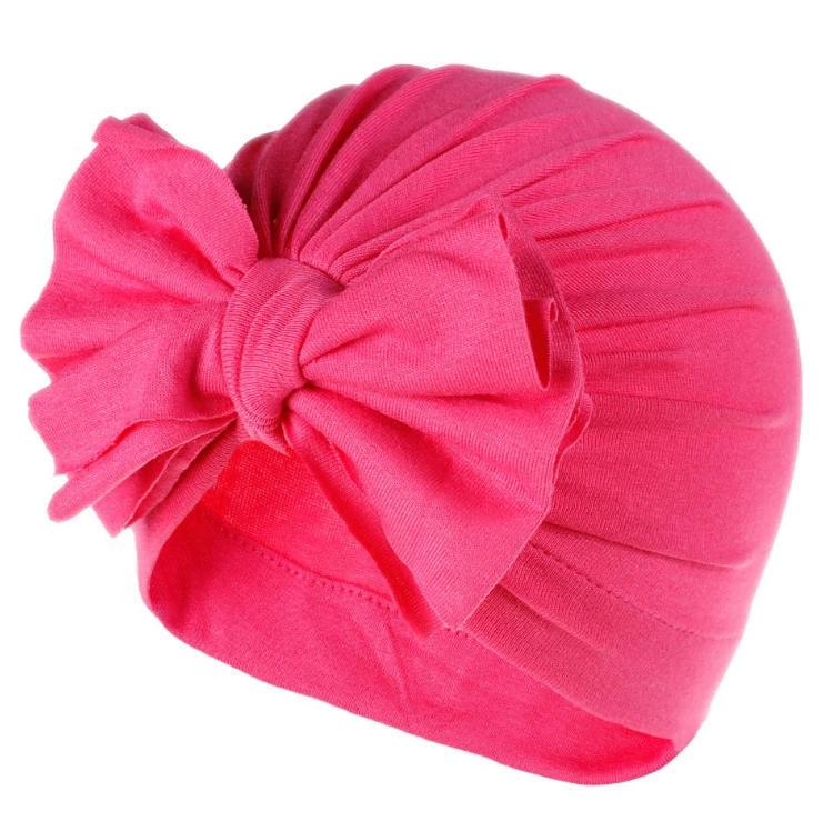 Factory Solid Color Newborn Baby Turban Cap Cute Baby Hospital Hats Cotton Soft Kids Turban Hats