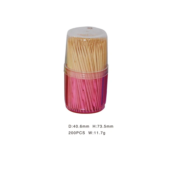 Factory Supply Birch Wood Toothpick 2.0*65mm Wooden Toothpicks In Bottle