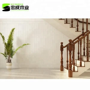 Factory Supply indoor banister wooden railing designs for stairs