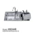 Import Fapully Family kitchen Double bowl good quality stainless steel handmade kitchen sink from China
