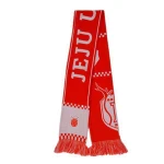 Fashion acrylic fringe jacquard acrylic knit infinity scarf