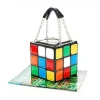 Fashion Contrast Personality Cute Creative Rubik&#x27;s Cube Style Handcuffs Women&#x27;s Bags purses Handbags Clutches
