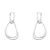 Import Fashion Creative Atmosphere French Earrings Exaggerated Double Ring Metal Personalized Earrings from China