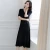 Import Fashion Elegant V Neck Knitted Lady Dresses Nipped Waist chain Belt from China