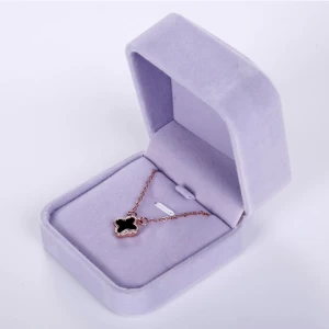 Fashion gift jewelry velvet box packaging ring necklace bracelet pink jewelry gift box package