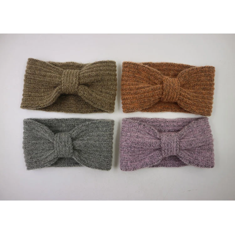 Fashion Knot Hairband 4 Colors Available Winter Waffle Knits Headwarp Knitted Headband Women Fabric Unisex