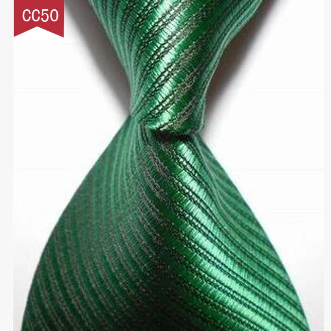 Fashion Luxury Mens Tie 8cm Silk Classic Necktie Gold Green Red Striped Plaid Neck Tie