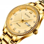 Fashion Mens Watch 39mm Gold Solid Stainless Steel Band IPG Chrono Watch waterproof