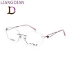 fashion rimless eyeglasses products new brand optical frames