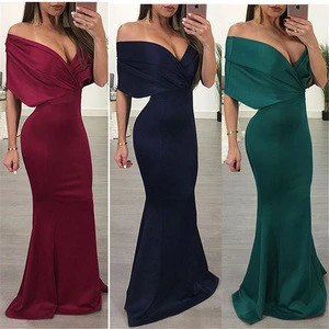 Women Evening Dress Sexy Off The Shoulder Long Party Dresses