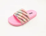 fashion women flower rhinestone slippers sandals  tie dye ladies diamond sandals fashion tie dye slippers for women