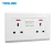 Import Fireproof PC Material 220V British Double Multi European Electric UK USB Wall Switch Socket from China