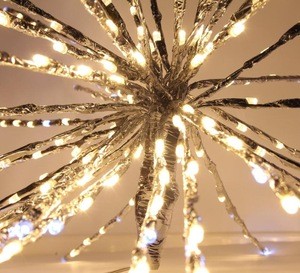 Firework LED Copper Wire String Lights Hanging Starburst Fairy Lights For Christmas Xmas Party Garden Outdoor Decoration