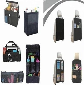 foldable hanging car back seat or trunk organizers various styles
