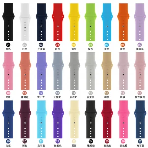 For Apple Watch Bands Series 6/5/4/3/2/1 Silicone Watch Band 38mm 40mm 42mm 44mm, Colorful Sport Silicone Soft Replacement Band