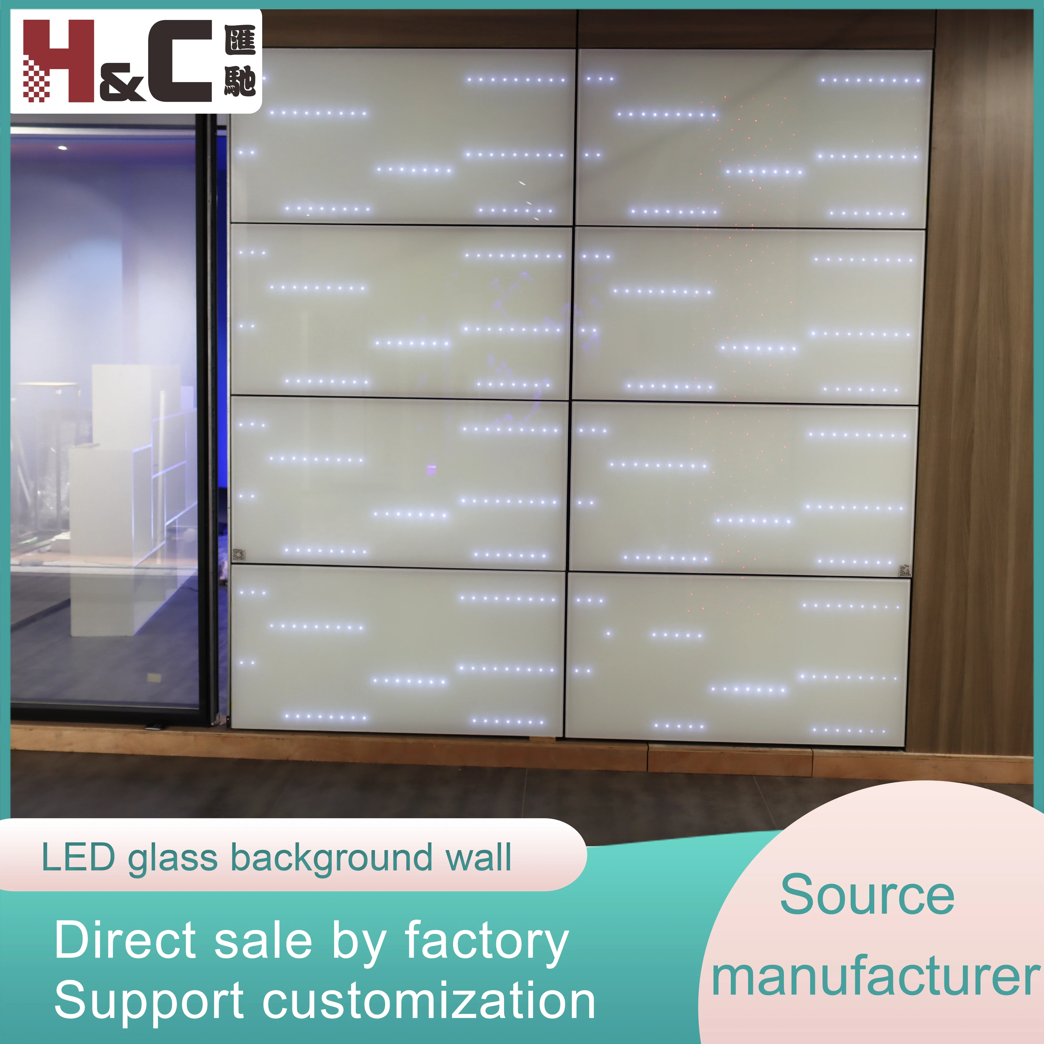 Frosted home decorative LED electric glass panel warm light insulating glass with LED film for glass screen application