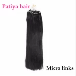 Full cuticle intact Straight virgin micro beads hair weaving loop ring hair extensions micro link brazilian hair
