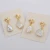 Import G1780 Real Gold plated fresh water pearl earrings Natural freefrom pearl statement earrings for women from China