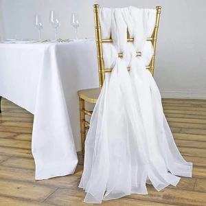 Gauze Silk Wedding Hotel PartyTablecloth Romantic Table Overlay chiffon table runner