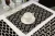 Import Geometric abstract black and white stripe pattern printed cotton and linen western placemat from China