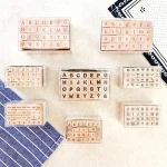 Get $1000 coupon custom wooden box wood letter number rubber stamp for kids