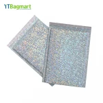 Glitter Bubble Envelope Mailing Bags Rainbow Metallic Plastic Poly Silver Holographic Bubble Mailers