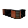 Gondola Check Out Counter System, 34&quot; H to 43&quot; H x 24&quot; Deep Checkout with 3 Shelf Front &amp; 1 Shelf Back, 8 FT 4 INCHES LONG