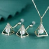 Grace Jewelry Custom Pendant Earrings Freshwater Pearl Gold Plated Luxury Jewelry Set For Women