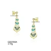 Grace Jewelry Noble 925 Sterling Silver Gold Plated White Zircon Gemstone Teardrop Shape Custom Vintage Earrings Jewelry
