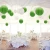 Import Green Round Paper Lanterns,Metal Framed Hanging Lanterns Birthday Wedding Party Supplies Favors Hanging Decoration from China