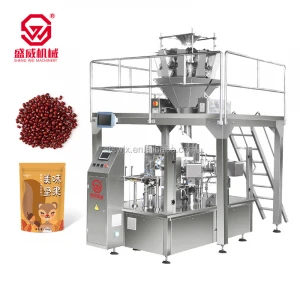 Green soya beans/Chickpea/Roasted peanuts Stand Up Pouch filling sealing packaging machine