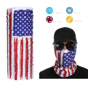 GS Custom neck gaiter face mask american flag magic bandana