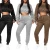 Gym Clothing Fitness Leggings And Cropped Shirts Pullover Long Sleeves Sports Suit Cropped Sports Suit Active Wear