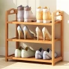 Haichuan New style 1 tier 2 tier 3tier bamboo shoe rack medium natural on sale from China factory with low price