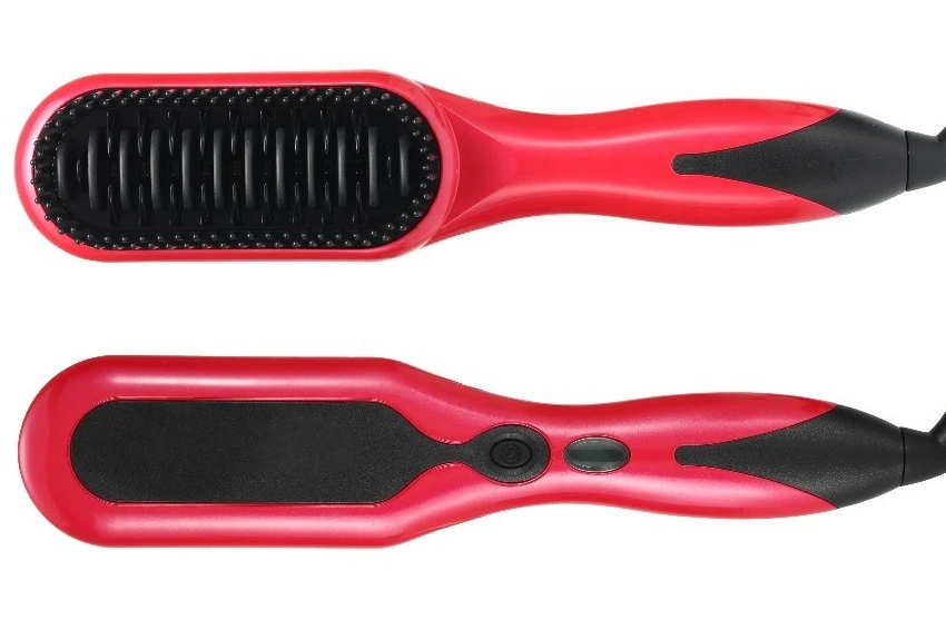 Hair Straightening Brush Manufacturer Electric Comb Straightener Brush For Women Hot And Ceramic Curler