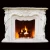Import Hand carved Indoor white natural marble Stone fireplace mantel from China