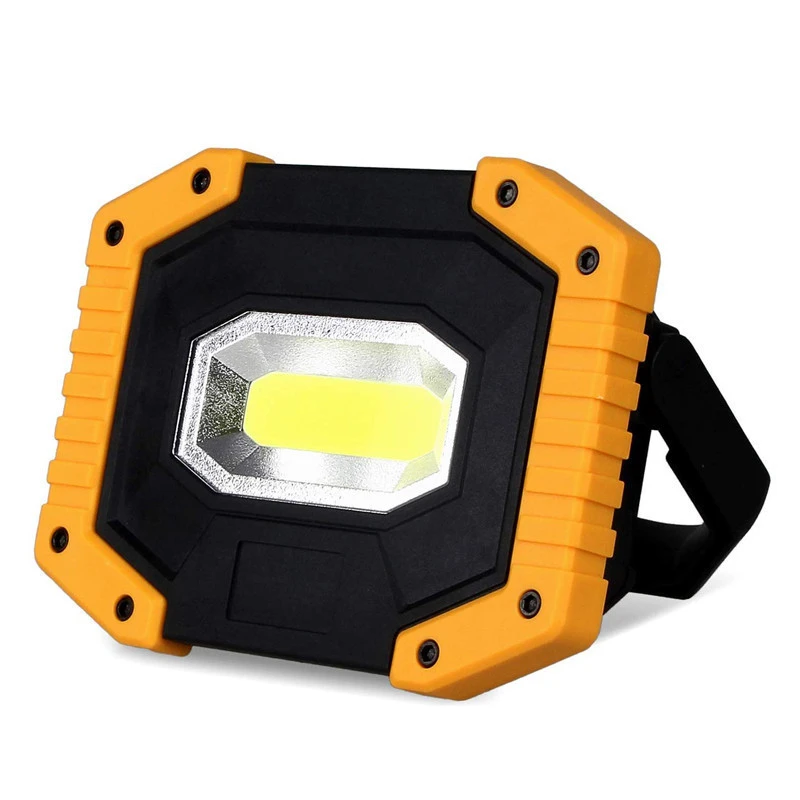 Handled Rechargeable Mini Portable Led Work Floodlight, Best 30W Outdoor Emergency COB LED Lamp Security Spotlight Working Light