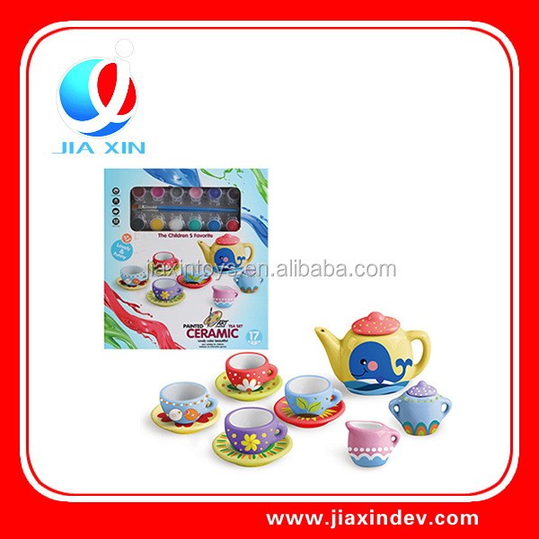 Happy Children cheap ceramics tea cup sets toys, Diy tableware toys for kids