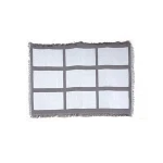 Heat Pressing Sublimation 40*60 inch 9 Panel Photo Blanket/Throw Sublimation Print with Fringe