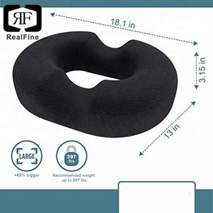 Hemorrhoid Treatment &amp; Coccyx Pain Relief Breathable Memory Foam Gel Round Donut Seat Cushion