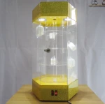 Hexagon Style OEM Design Clear Acrylic Display Cabinet / Display Rack For Cosmetics