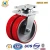 Import High Load Capacity Heavy Duty Drop Forged Steel 8 Inch Fixed Red PU Caster on Iron Cast from China