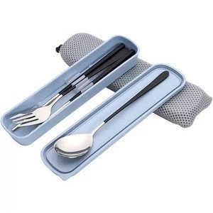 High quality 18/10 stainless steel travel cutlery set unbrekable dinnerware sets