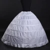 High quality 6 hoops white crinoline underskirt Puffy bridal petticoat